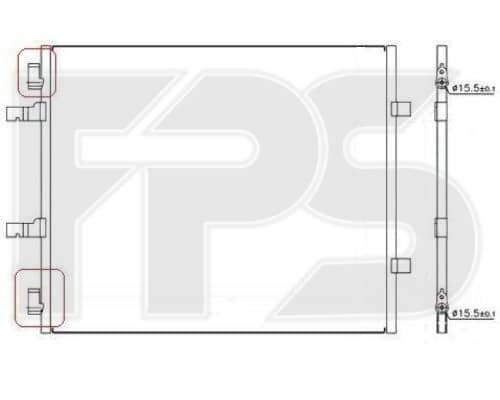 Радіатор кондиціонера Nissan Primastar 2007-2014, 4419021, 8200895918, 93862283
