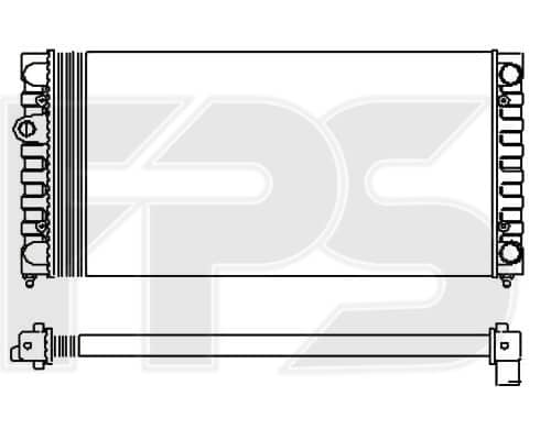 Радіатор Охолодження Volkswagen Golf 1991-1997, 1H0121253D, 1H0121253E, 1H0121253H, 1H0121253Q