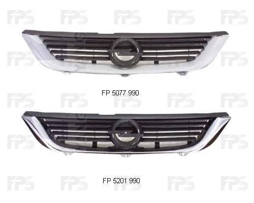 Решітка Пластикова Передня Права Opel Vectra 1995-1999, 63 20 031, 90540318