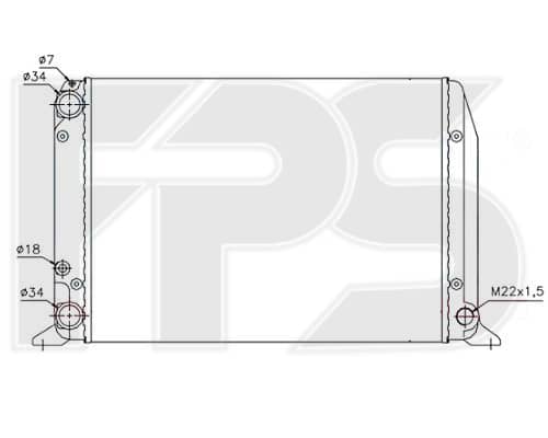 Радіатор Охолодження Audi 80/90 1978-1986, 811121253D, 811121253F, 893121253
