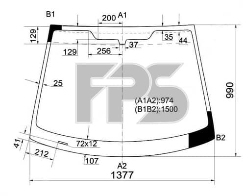 Скло Автомобільне(вітрове) Ford Fiesta 2002-2006