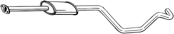 Глушник Посередені Opel Astra 2009-2012, 13329580, 852526