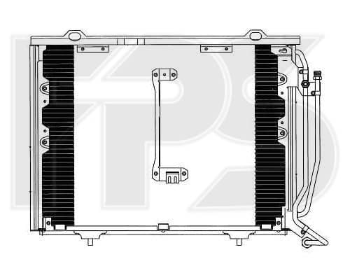 Радіатор кондиціонера Mercedes-Benz C-Class 1993-2000, 2028300770, 2028301170, A2028300770