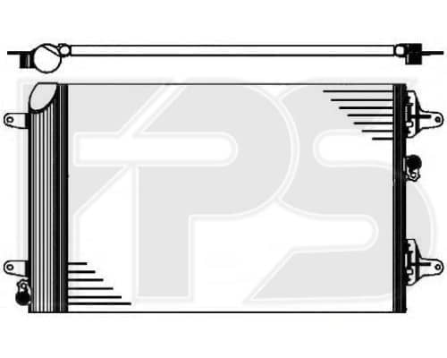 Радіатор кондиціонера Seat Alhambra 2000-2010, 1108838, 1145777, 1253753, 1317045, 1350454, 1418700, 7M3820411, 7M3820411A, 7M3820411B, 7M3820411C, 7M3820411D, 7M3820411E, YM2H192600AA, YM2H192600AB, YM2H192600AC, YM2H19C600AA, YM2H19C600AB, YM2H19C600AC, YM2H19C600AD, YM2H19C600AE, YM2H19C600AF