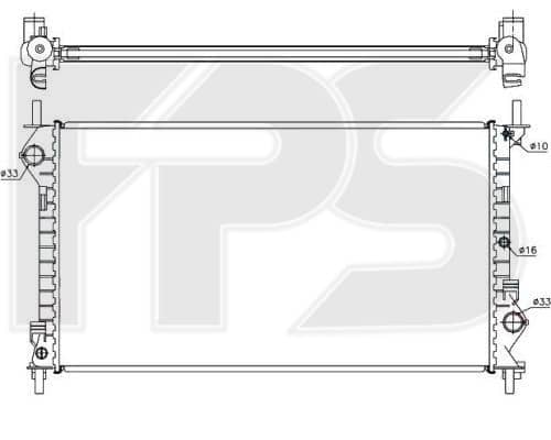 Радіатор Охолодження Ford Transit Connect / Tourneo Connect 2002-2009, 1365997, 1365998, 2T148005CC, 4367092, 5157192