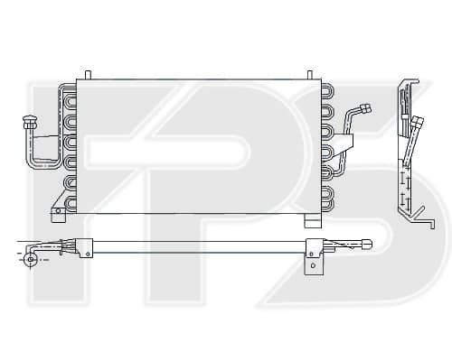 Радіатор кондиціонера Ford Escort / Orion 1986-1990, 6187015, 88AG19710BA, 88AG19712AA