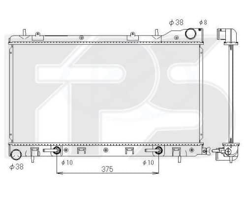 Радіатор Охолодження Subaru Forester 2003-2005, 45111SA010, 45111SA011, 45111SA090, 45111SA091, 45119SA010, X4511SA011, X4511SA091