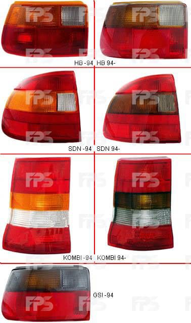 Ліхтар Задній Задній Лівий Opel Astra 1991-1997, 1222001, 1222151, 1223147, 90442017