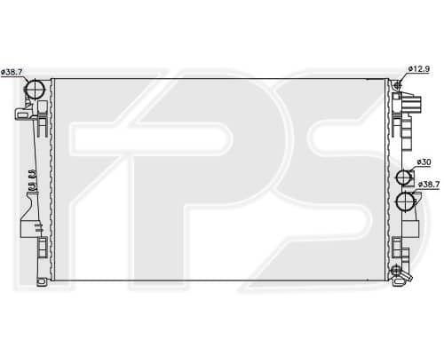 Радіатор Охолодження Mercedes-Benz Viano 2003-2010, 6395010401, 6395011101, A6395010401, A6395011101