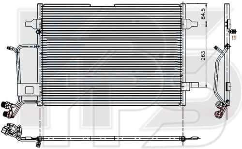 Конденсатор кондиціонера AUDI A4 1995-2001