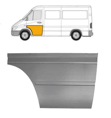Ремчастина Металева Передня Ліва Mercedes-Benz Sprinter 1995-2000