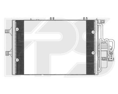 Радіатор кондиціонера Opel Combo 2001-2011, 13114010, 13114013, 13140751, 1850072, 1850088, 1850090, 24426586, 24445194, 9201961, 93175766, 93175775
