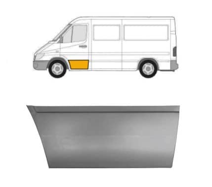 Ремчастина Металева Передня Ліва Mercedes-Benz Sprinter 1995-2000