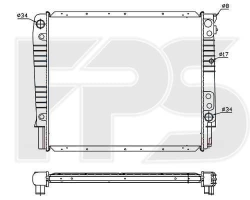 Радіатор Охолодження Volvo 740 1984-1994, 3547145, 5003852, 8603852, 8603899