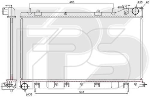 Радіатор Охолодження Subaru Forester 2003-2005, 45111SA080, 45111SA081, 45111SA141, 45119SA020, X4511SA081, X4511SA141