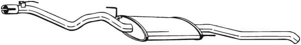 Глушник Задній Volkswagen Vento 1992-1999, 1H5253609L, 1H5253609S, JZW253609