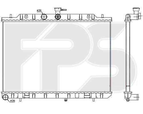 Радіатор Охолодження Nissan X-Trail 2008-2010, 214003UC0A, 214003UC5A, 21400JG700, 21400JG75A, 21400JG80A, 21400JG85A