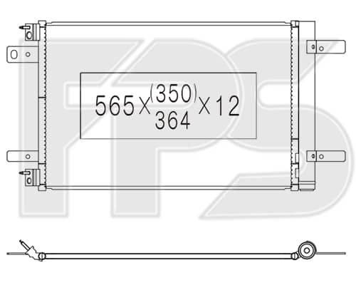 Радіатор кондиціонера Citroen Berlingo 2018-2024, 1626267380, 9673629780, 9816746580, 3644520