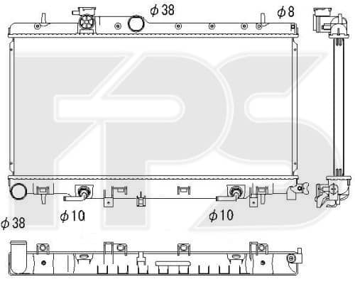 Радіатор Охолодження Subaru Impreza 2003-2005, 45111FE091, 45111FE092, 45119FE020