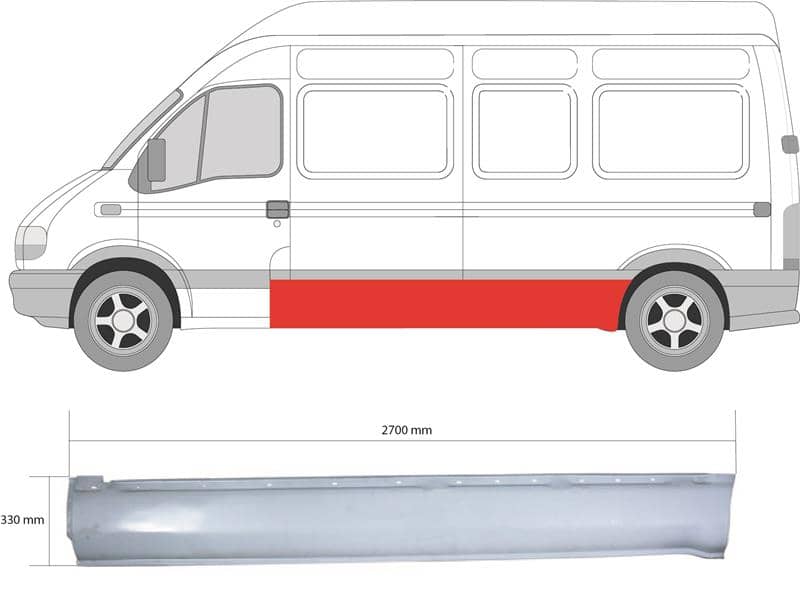 Ремчастина Металева Передня Ліва Opel Movano 1998-2003