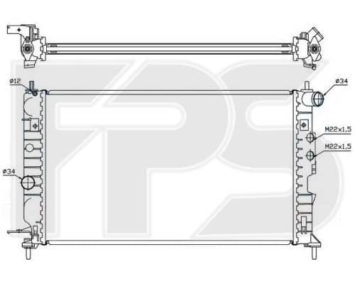 Радіатор Охолодження Opel Vectra 1995-1999, 1300176, 1300180, 1300185, 1300242, 52479088, 52479098, 52492109