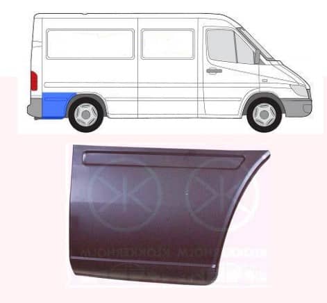Ремчастина Металева Задня Права Mercedes-Benz Sprinter 1995-2000