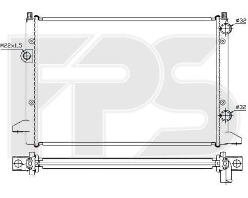 Радіатор Охолодження Volkswagen Passat 1988-1993, 3A0121253AA