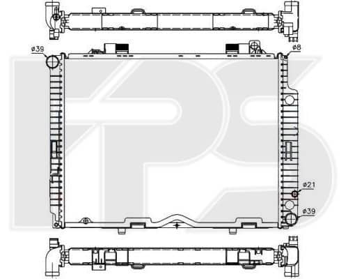 Радіатор Охолодження Mercedes-Benz E-Class 1995-1999, 2105004903, 2105006303, A2105004903, A2105006303