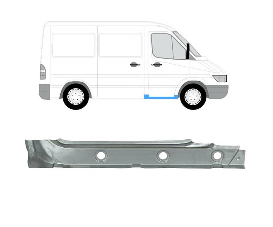 Ремчастина Металева Передня Права Mercedes-Benz Sprinter 1995-2000