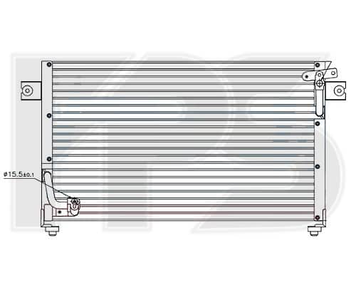 Радіатор кондиціонера Mitsubishi Pajero 1991-1999, MB918436, MB918437