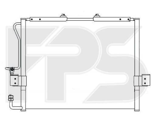Радіатор кондиціонера Kia Sportage 1995-2003, 1223666X, 0K01161480, 0K01161480A, 0K01161480F, 0K01161480H, 0K01161480J, 0K01161480K, 0K01161480M, OK01161480, OK01161480A, OK01161480H, OK01161480J, OK01161480K, OK01161480M