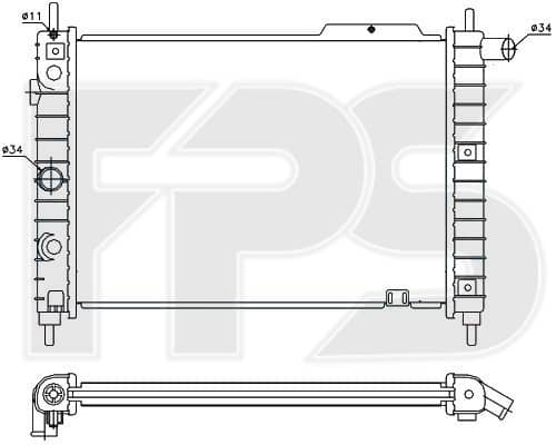 Радіатор Охолодження Opel Kadett 1985-1991, 03096387, 1300050, 90442621