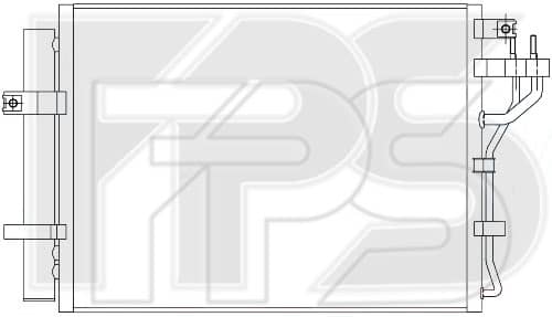 Радіатор кондиціонера Kia Picanto 2011-2016, 976061Y000, 976061Y001