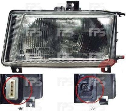 Фара Передня Передня Ліва Volkswagen Caddy 1995-2004, 6K5941015