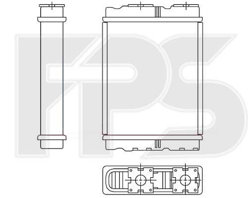 Радіатор Пічки Mitsubishi Colt 1992-1996, 1956603, 1958244, 1961138, 271409C002, KMB939999, MB939999, MR398360