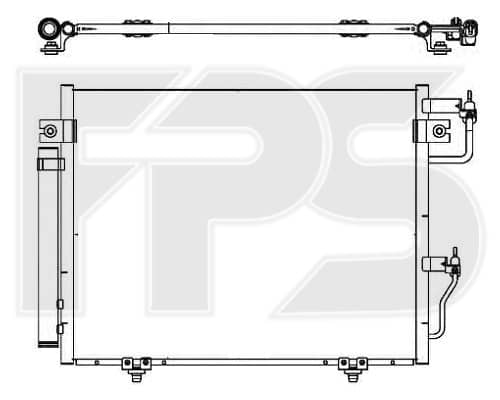 Радіатор кондиціонера Mitsubishi Pajero 2007-2014, 7812A156