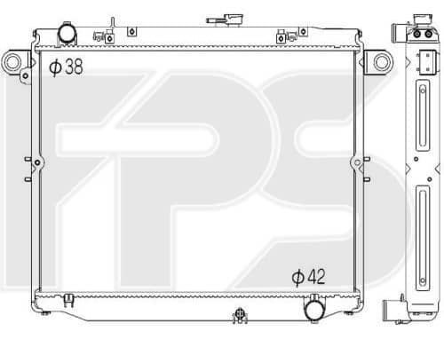 Радіатор Охолодження Toyota Land Cruiser 1998-2008, 202 830 08 70, 2028300570, 2028301270, A2028300570, A2028300870