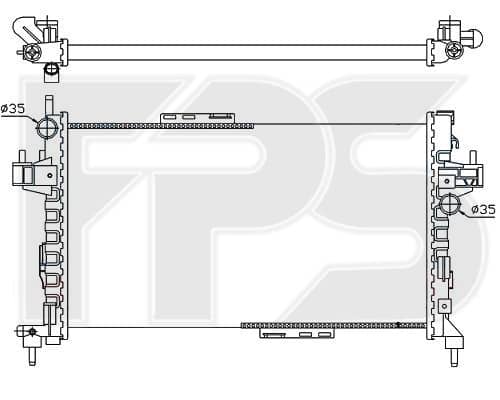 Радіатор Охолодження Opel Combo 2001-2011, 1300259, 1300261, 13100381, 1310381, 24466780, 93177424, 93177593
