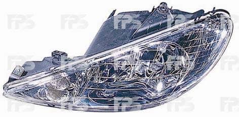 Фара Передня Передня Ліва Peugeot 206 1998-2009, 6204S9
