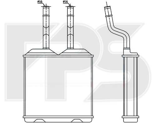 Радіатор Пічки Opel Combo 1993-2000, 1618020, 52463287, 62459431