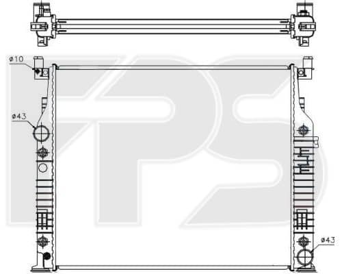 Радіатор Охолодження Mercedes-Benz Ml-Class 2005-2011, 2515000003, 2515000103, 2515000303, 2515000403, 2515000503, 2515000603, 2515000703, A1645000703, A2515000003, A2515000103, A2515000303, A2515000403, A2515000503, A2515000603, A2515000703