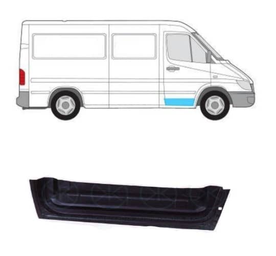 Ремчастина Металева Передня Права Mercedes-Benz Sprinter 1995-2000