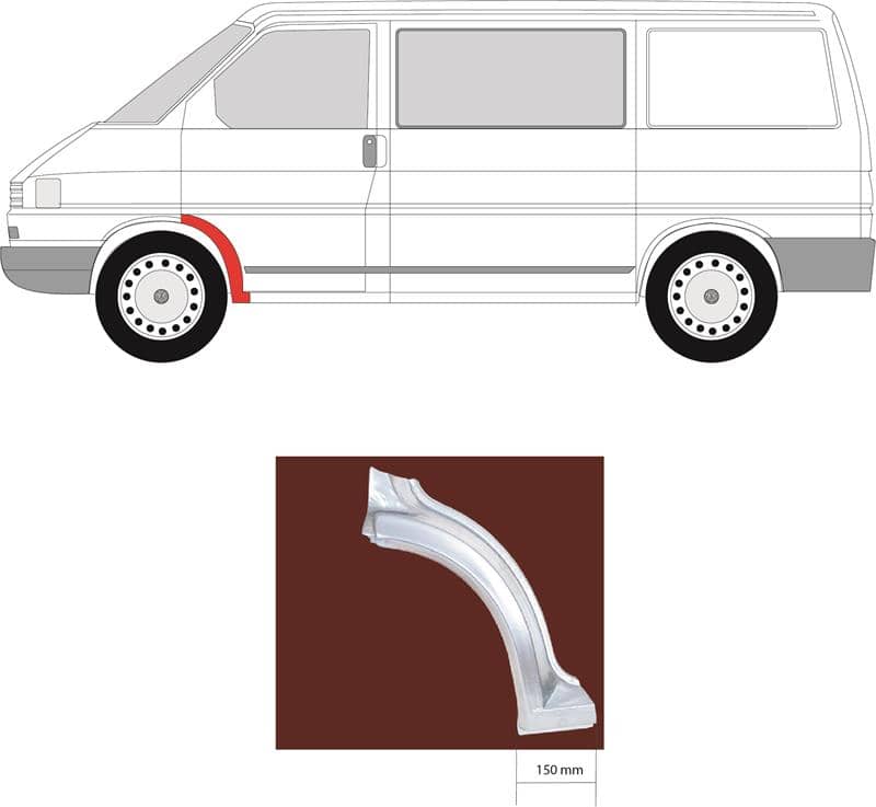 Ремчастина Металева Передня Ліва Volkswagen Transporter 1990-2003