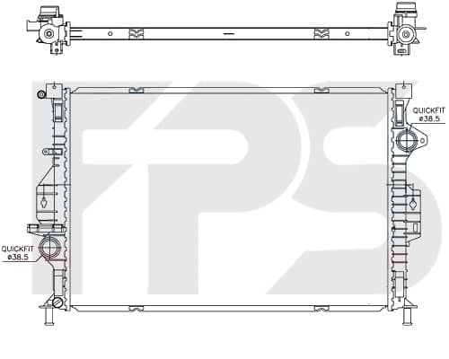 Радіатор Охолодження Ford Kuga 2012-2016, 1786804, CV618005EA