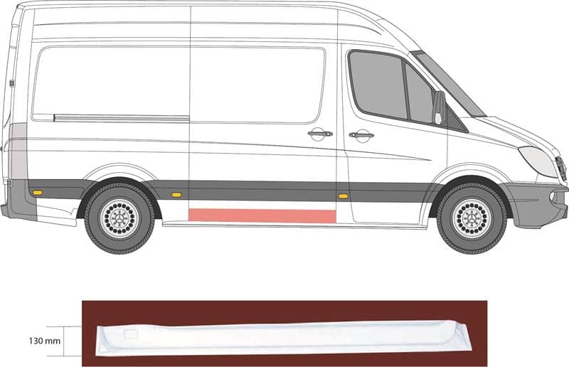 Ремчастина Металева Задня Права Mercedes-Benz Sprinter 2006-2013