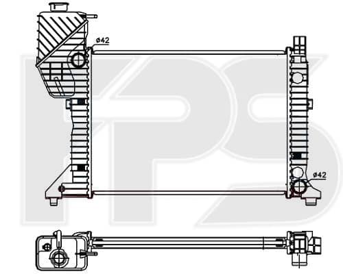 Радіатор Охолодження Mercedes-Benz Sprinter 1995-2000, 9015001800, A9015001800