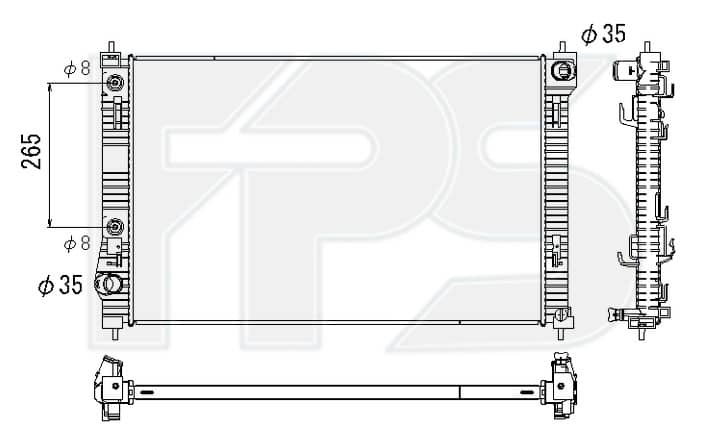Радіатор Охолодження Mitsubishi Outlander 2021+, 1350B182, 214606RA0A, 214606RA0B, 214606RA5A