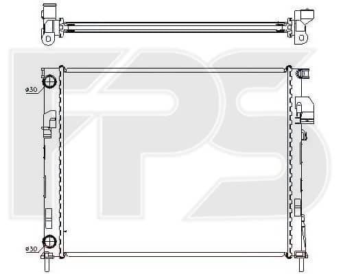 Радіатор Охолодження Nissan Primastar 2002-2007, 2140000QAN, 2140000QAS, 4408645, 4414161, 4414691, 7700312899, 7711135144, 7711135145, 8200073817, 91166000, 91166001, 91169066