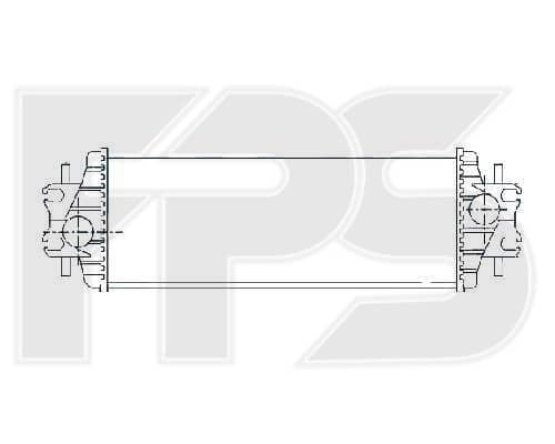 Радіатор Наддуву Nissan Primastar 2002-2007, 1449600QAA, 4408078, 7700312903, 91166035