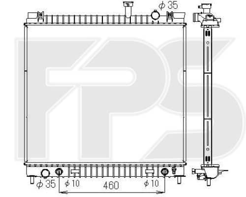 Радіатор Охолодження Infiniti QX56 2004-2010, 214607S000, 214607S00A, 214609FD0A, 214609FD0B, 214609FD1B, 21460ZC00A, 21460ZC00B, 21460ZQ00A, 21460ZZ90A, 214609FB1B